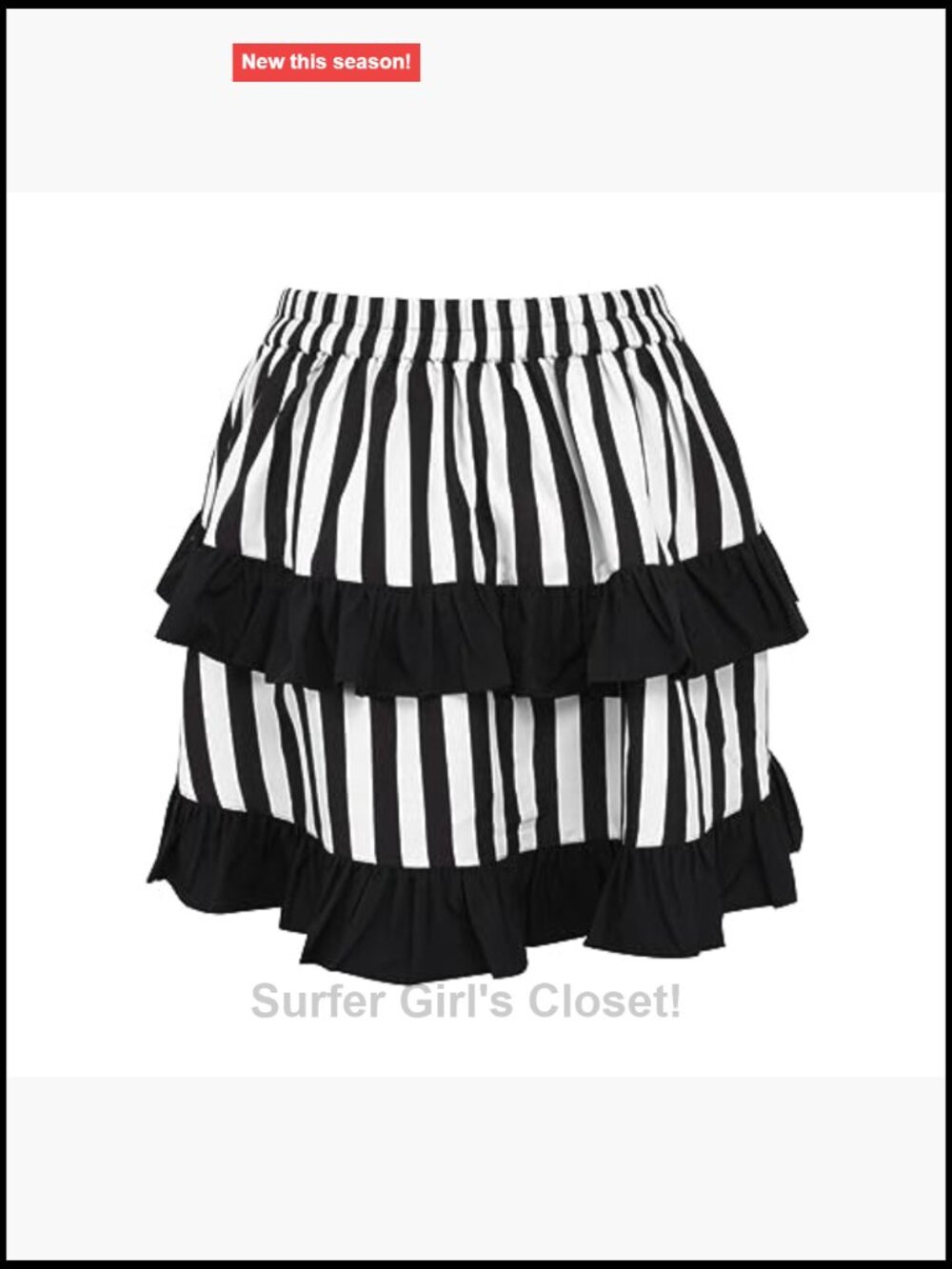 Striped Ruched Bustle Skirt Cosplay Dance Ruffled Mini Polyester - Picture 2 of 2